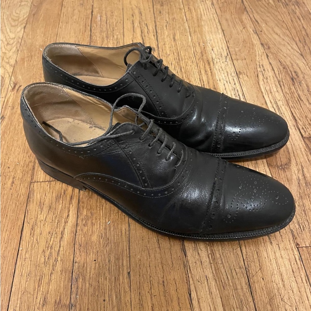 Classic Black Leather Men's Dress Shoes